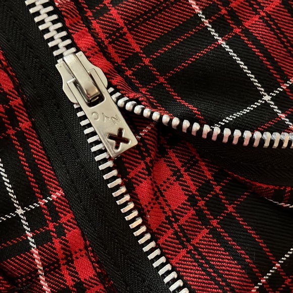 Down from $240TRIPP midi skirt plaid w/pockets, snaps, zippers, pleats, grommets - Picture 7 of 16